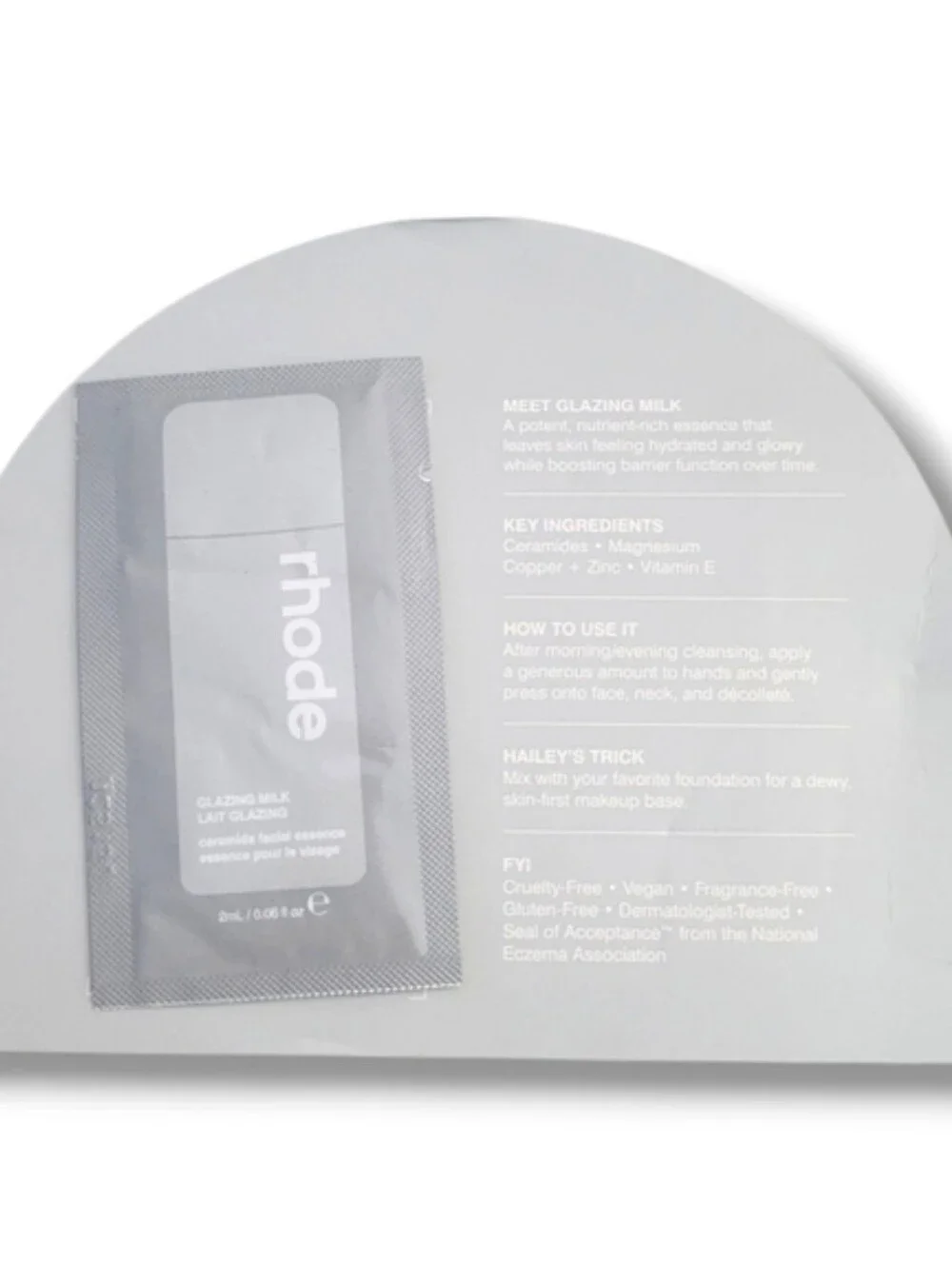 Rhode Glazing Milk Nutrient-rich Ceramide Hydration Moisturizing Sample